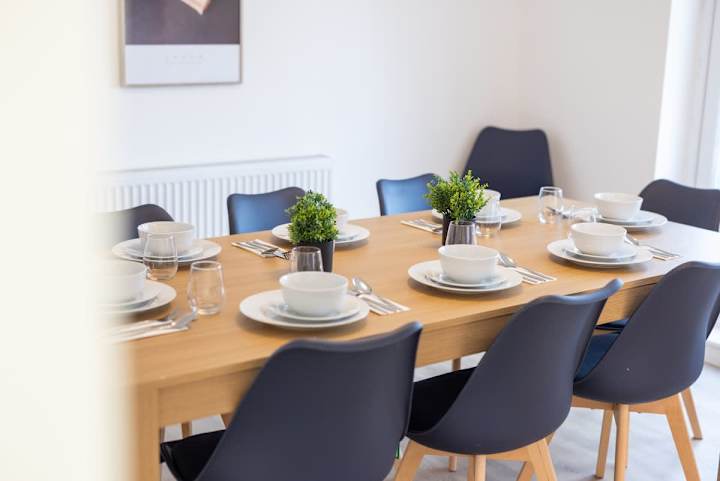 Bright and welcoming table space