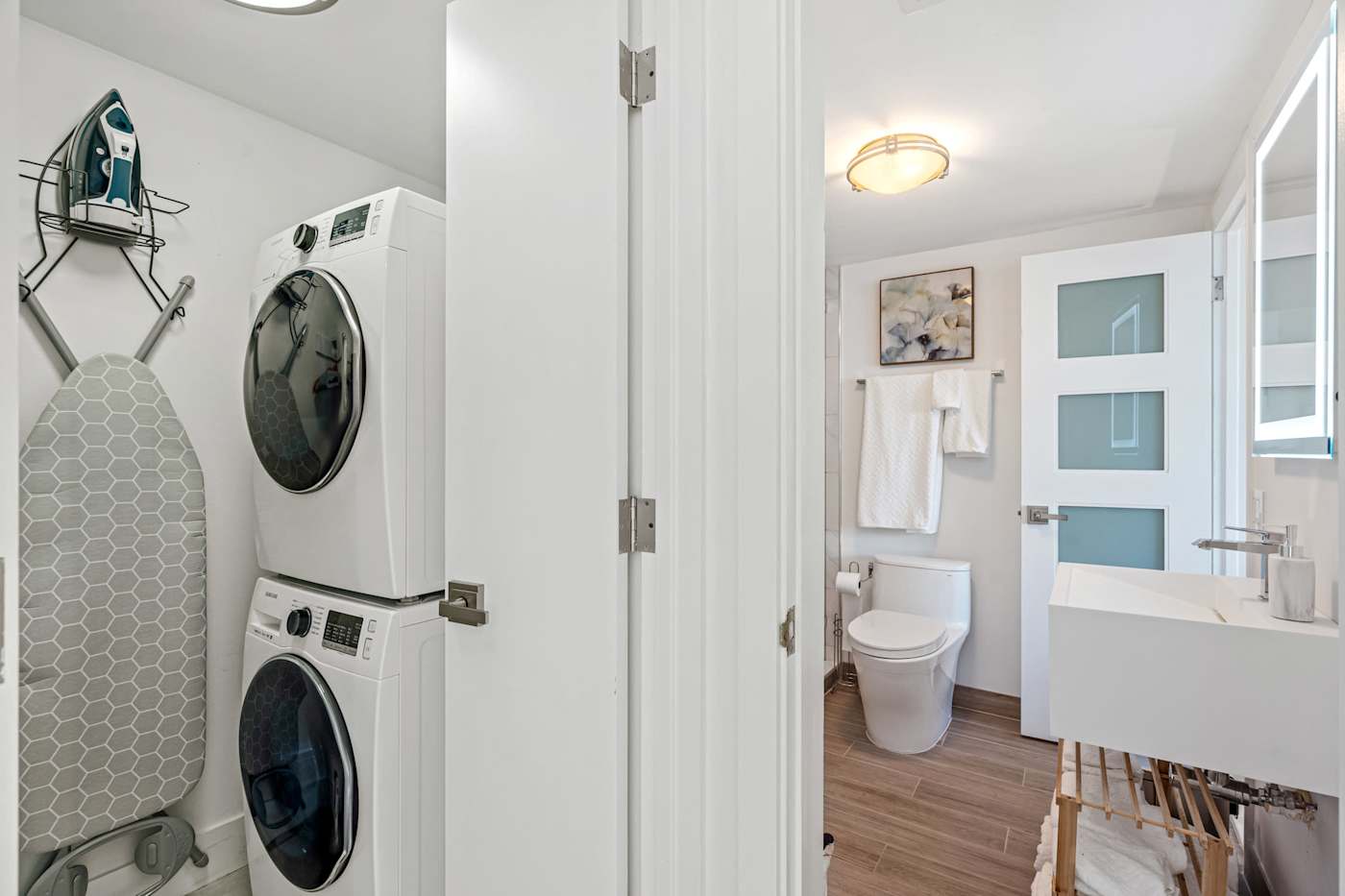 Ocean Block: Of course, we have an in-unit washer and dryer for you to use