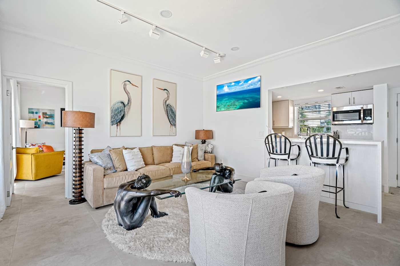 Ocean Block: The interiors are bright and airy, giving you that beach house vibe