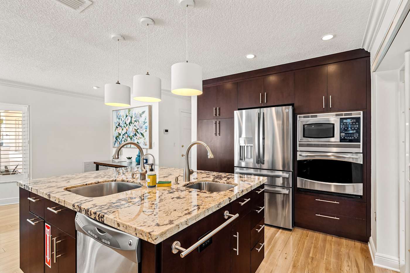 Cypress Cove: Our kitchen features stainless steel appliances