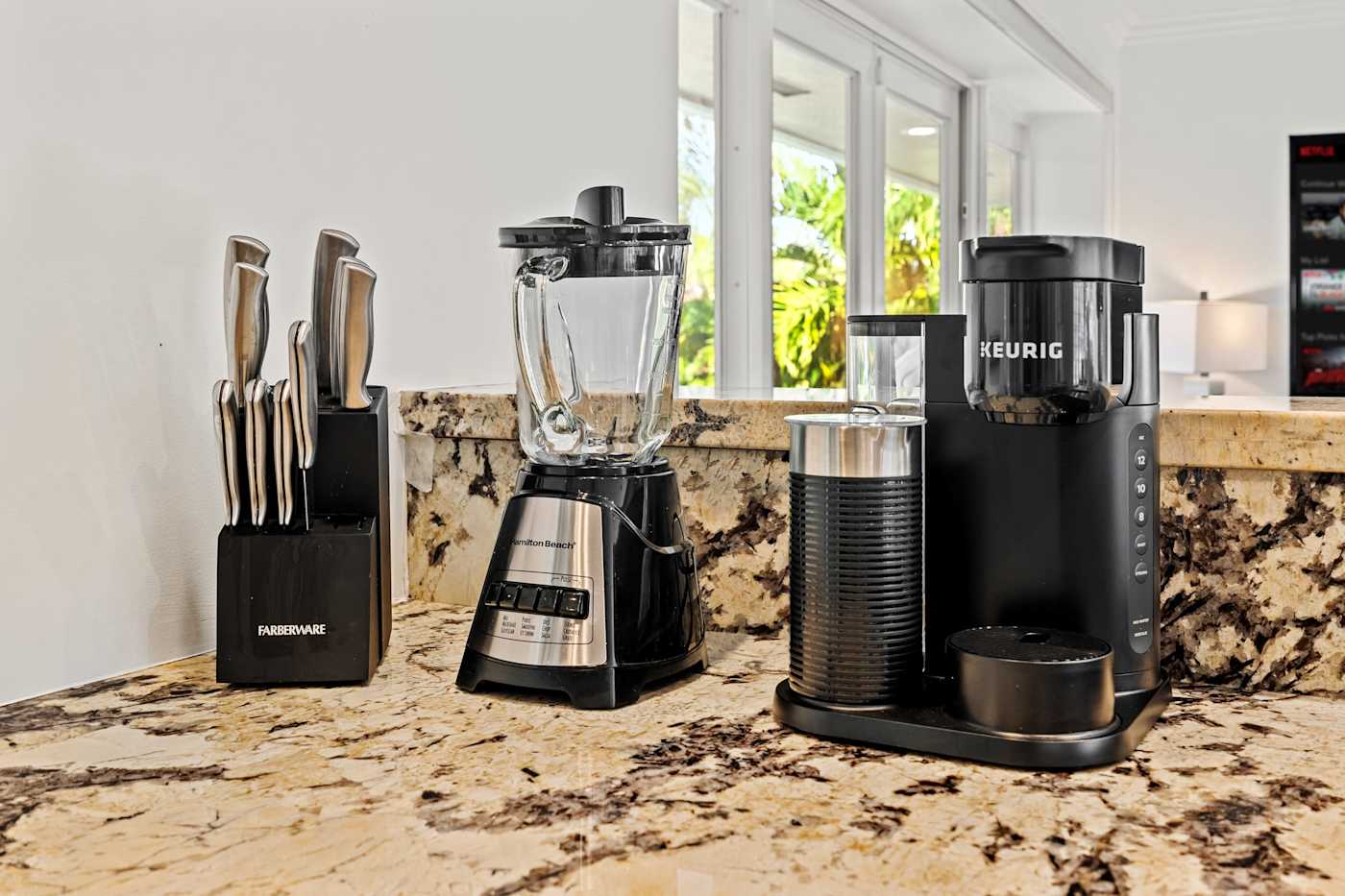 Cypress Cove: We have a Keurig coffee maker and other essential kitchen utensils