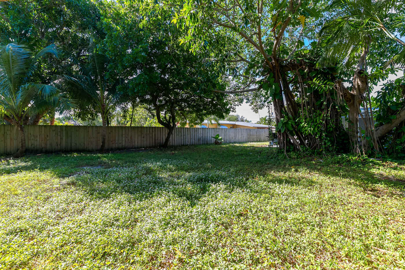 Pompano Bungalow: Our big backyard where your pets can roam safely