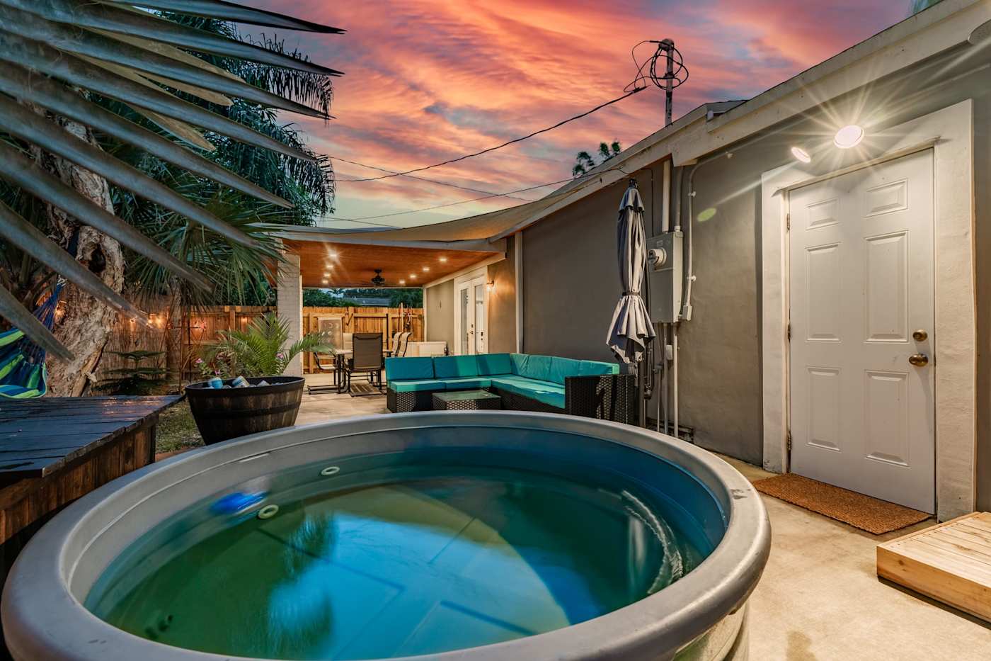 EV Retreat: A stock tank pool for dipping in on warm days