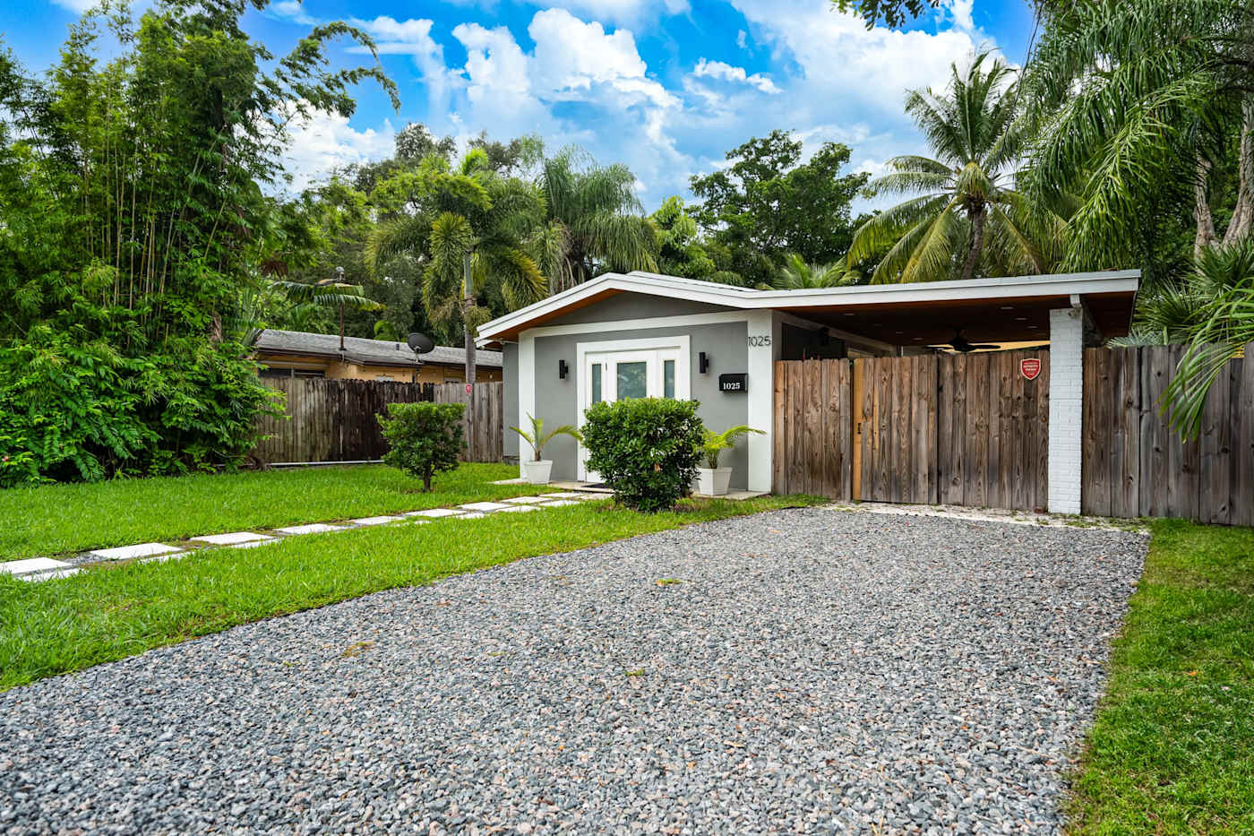 EV Retreat: A spacious driveway where you can park your car