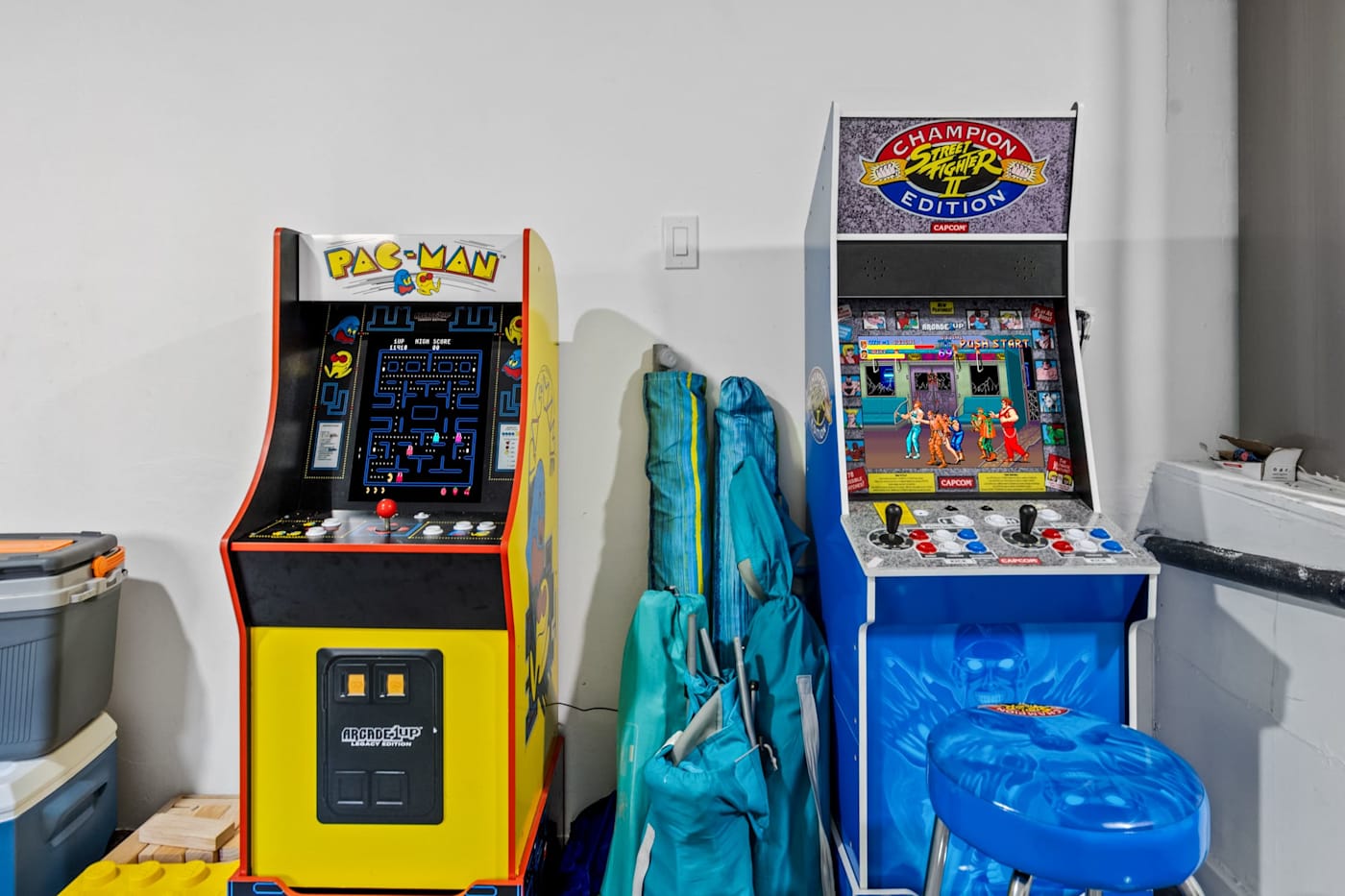 The Game House: Pac-Man and arcade cabinets in the games room