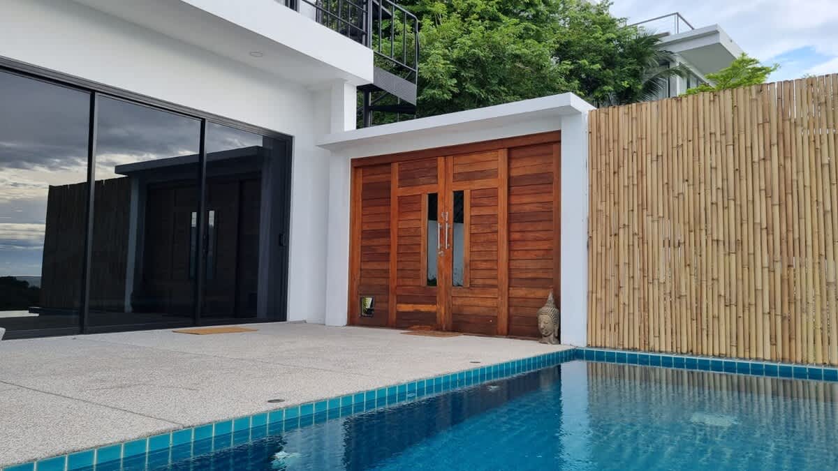 Villa Sunset rooftop with pool and 180 Seaview