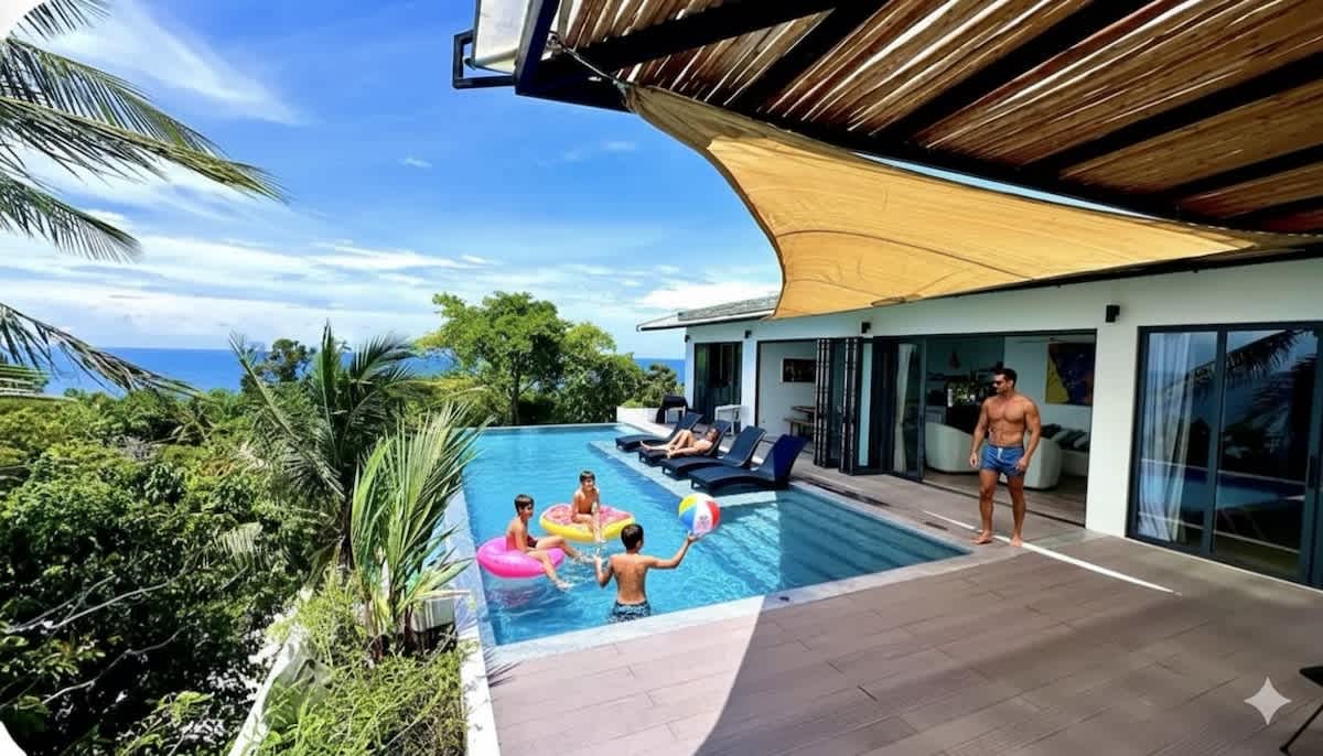 Villa Panorama 4 bedrooms and pool-Sunset sea view