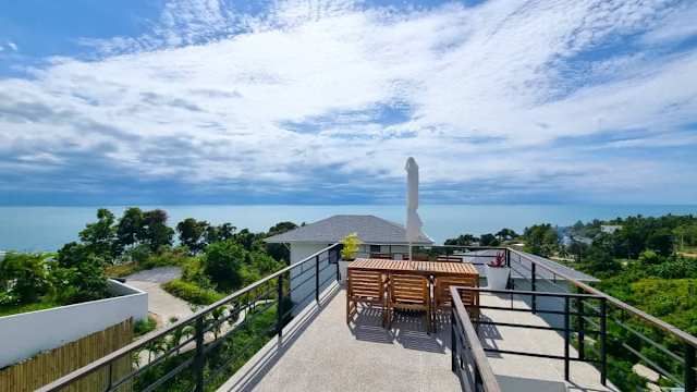 Villa Sunset rooftop with pool and 180 Seaview