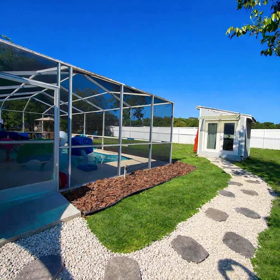 Backyard Seashell Walkway