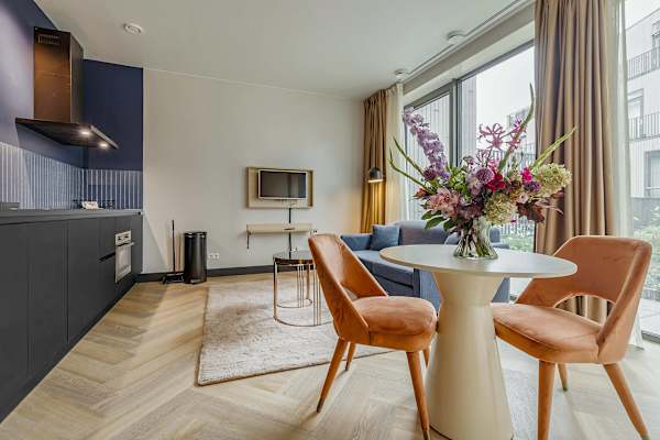 Newly renovated studio apartment for monthly rent in Amsterdam Noord with separate sleeping area