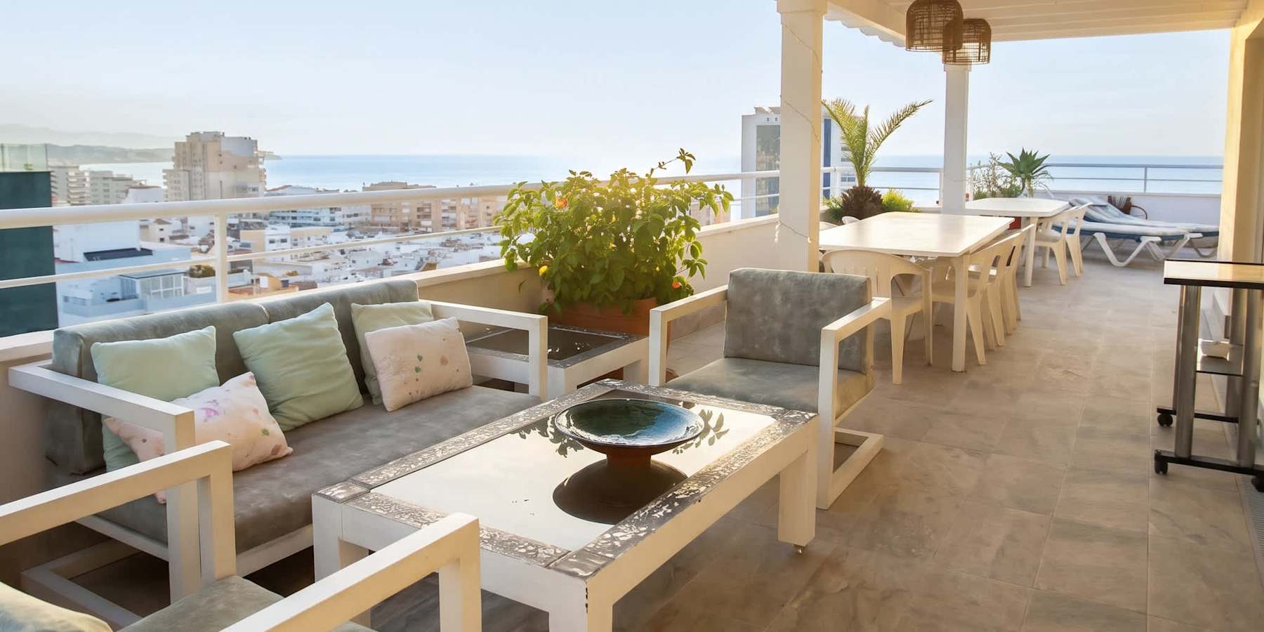 Main terrace with sea views