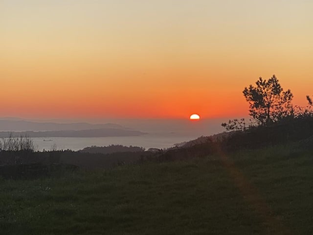 Atardecer sobre el mar desde la finca