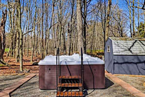 Open the cover, climb the two steps, and you have the hot tub to yourself before anyone else is up.