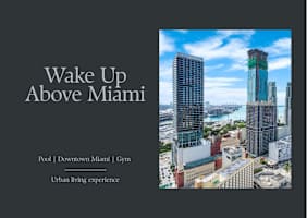 City views | private balcony, rooftop pool & gym — Miami stay