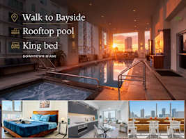 ⭐ Walk to Bayside Marketplace | Rooftop pool & hot tub | 16th-floor apartment in Downtown Miami — Miami stay