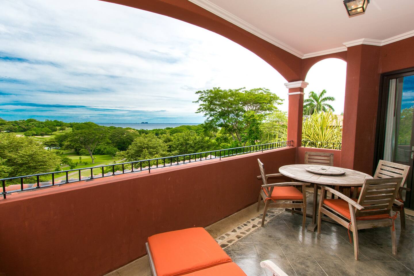 Private Balcony facing the golf course and ocean view