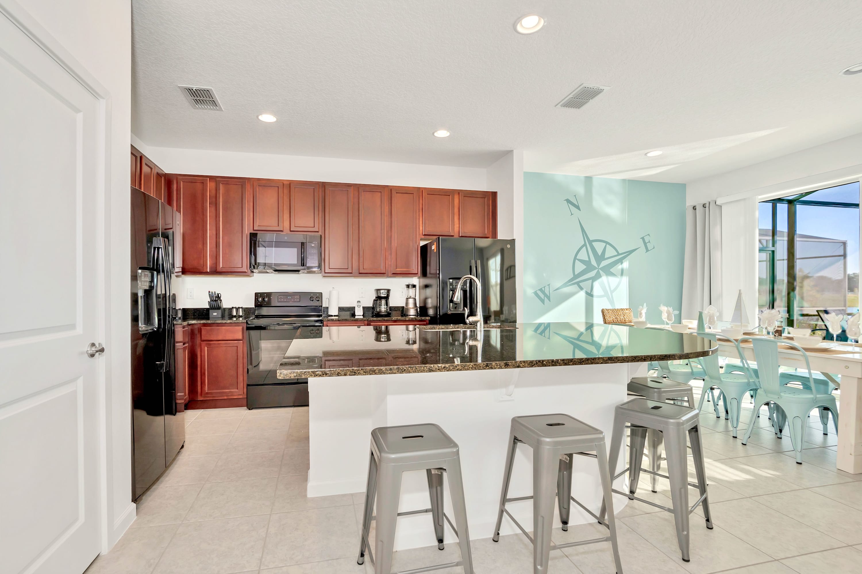 Ample kitchen storage and generous counter space for easy meal prep