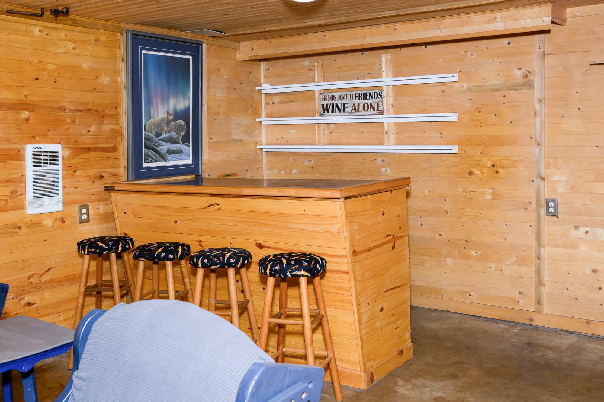 downstairs bar