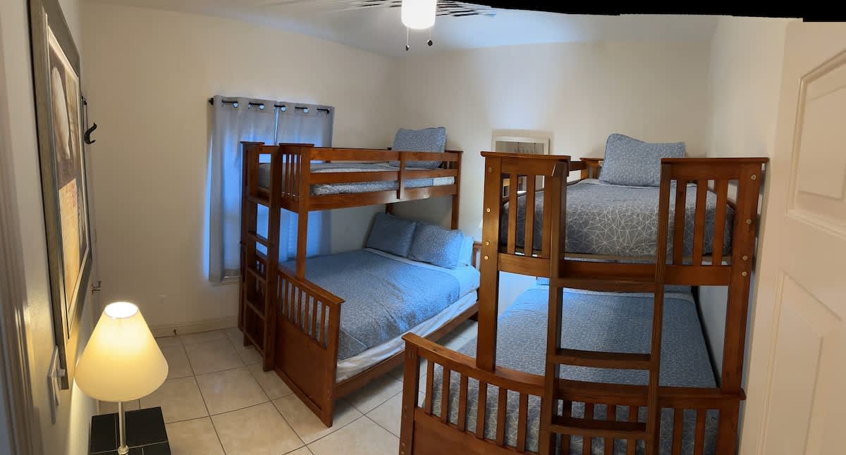 Bunk Bedroom: Fun and functional bedroom featuring two bunk beds (Full & Twin) — perfect for kids, friends, or extra guests.