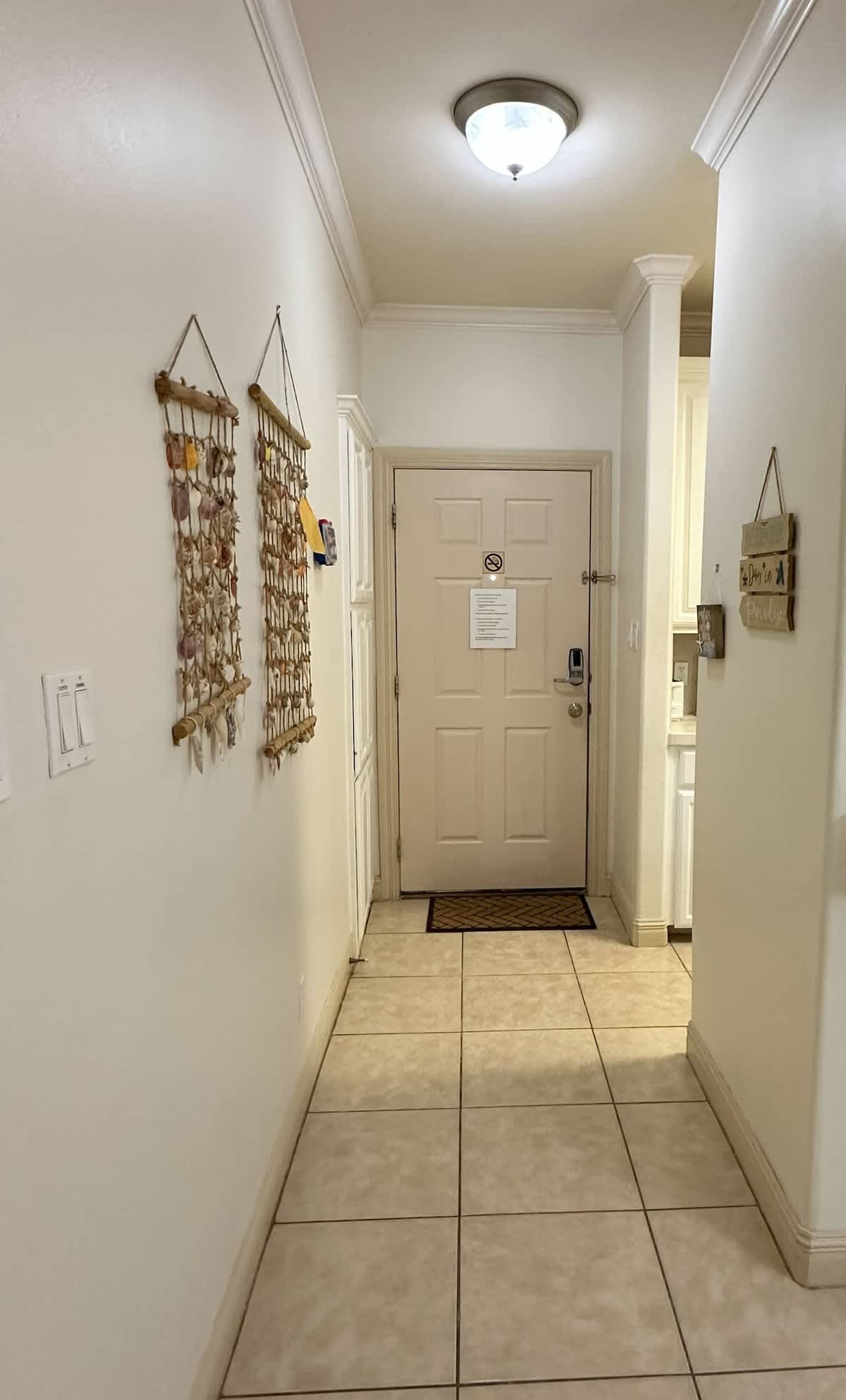 Hallway connecting the bedrooms and living areas with a clean flow throughout the home.