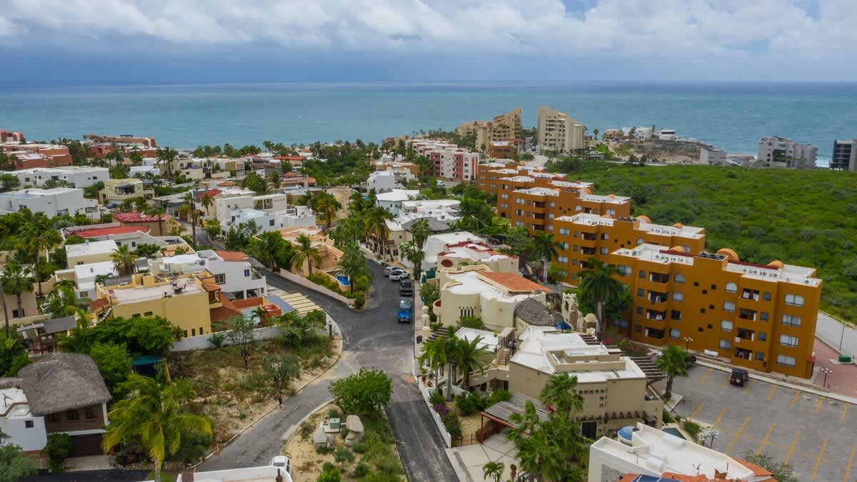 Cabo Bello Community - House on Bottom Right.  Private Beach 5 min walk down street to water.