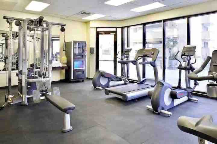 Gym on the 6th floor of the building 