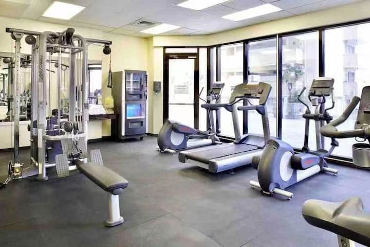 Gym on the 6th floor of the building