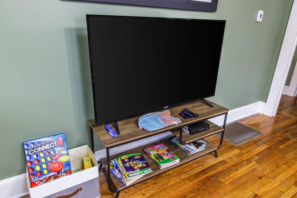 How about a family game night? Enjoy our box of board games.