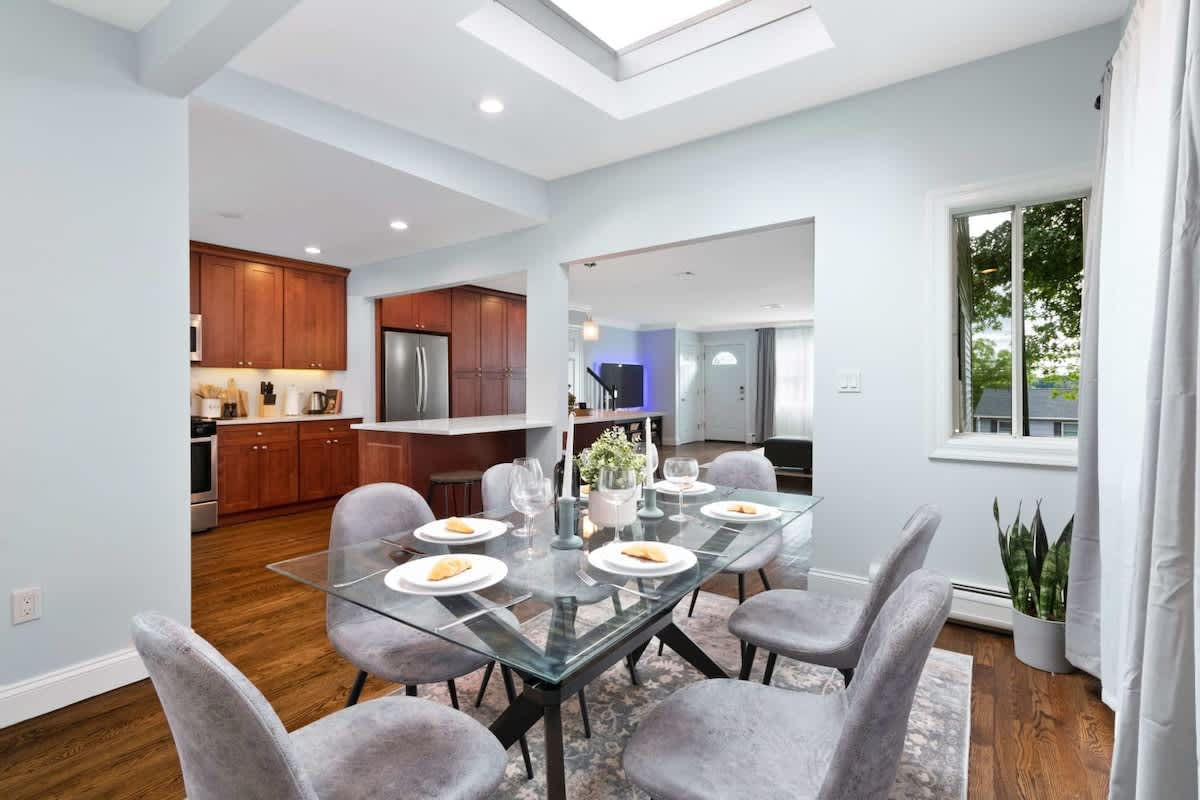Skylight over the dining table