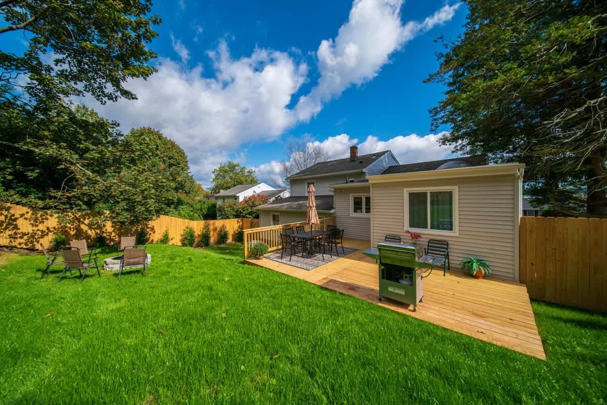 Fully fenced yard