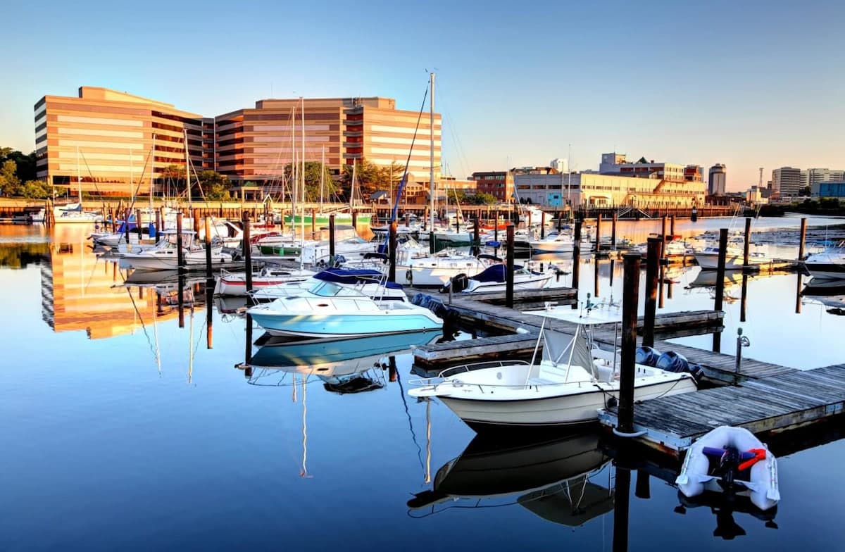 View from the Prime restaurant in Stamford
