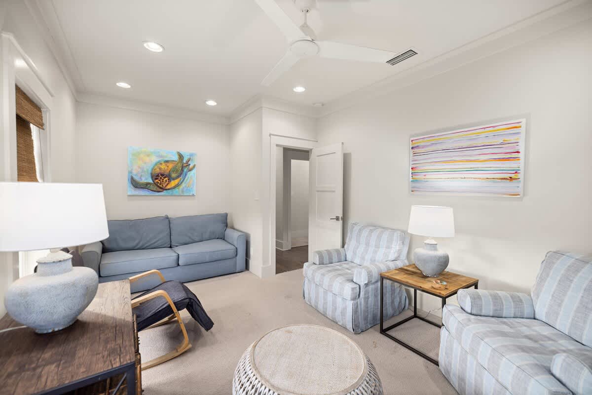 Living room 2 (Third Floor) : Sofa seating, pull-out sofa bed, and Smart tv 