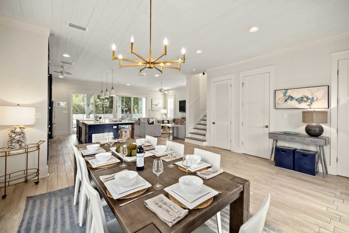 Dining: Table Seating for 8 guest with open space concept