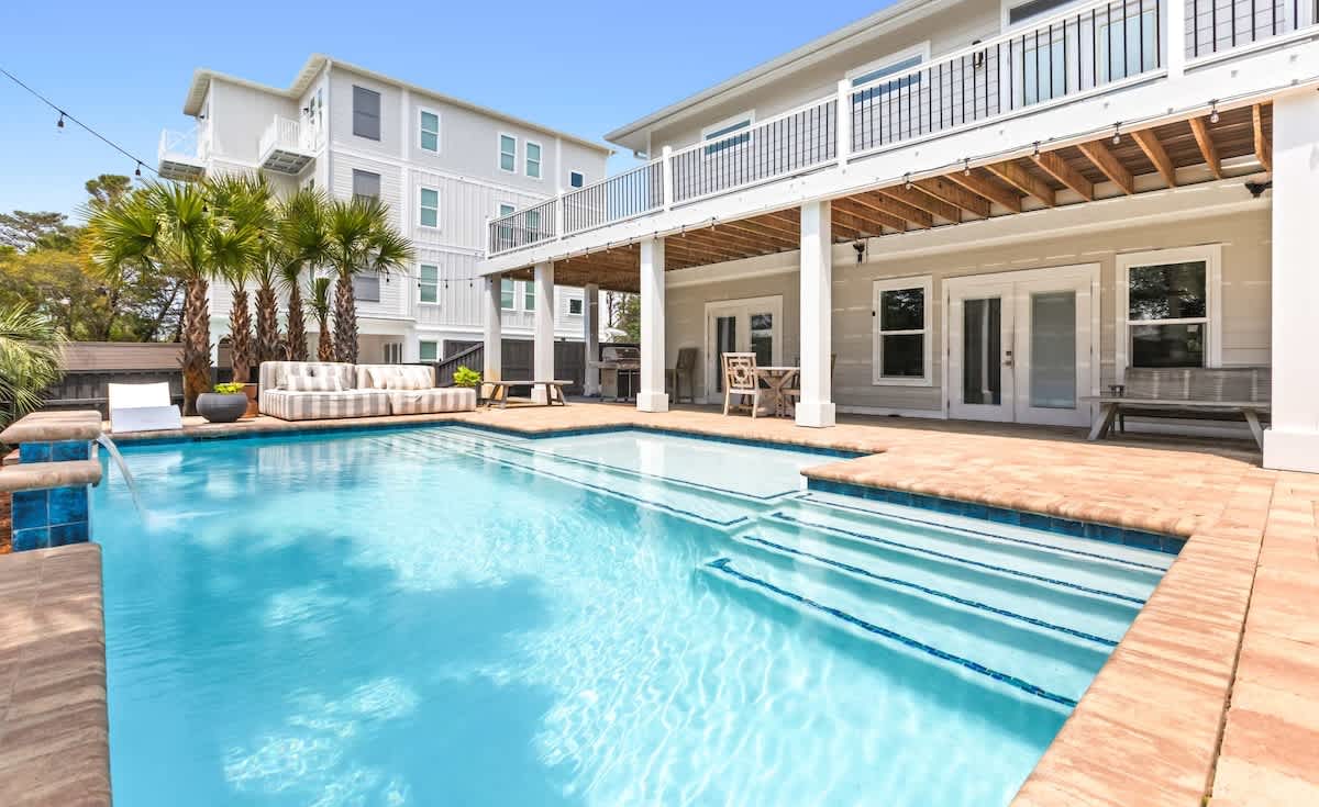 Exterior: Private Pool, outdoor seating, and sun lounges