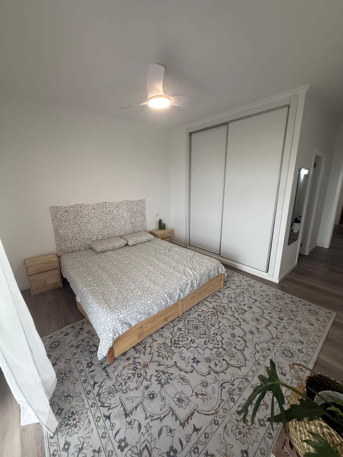 Bedroom at the Santa Luzia bay view apartment