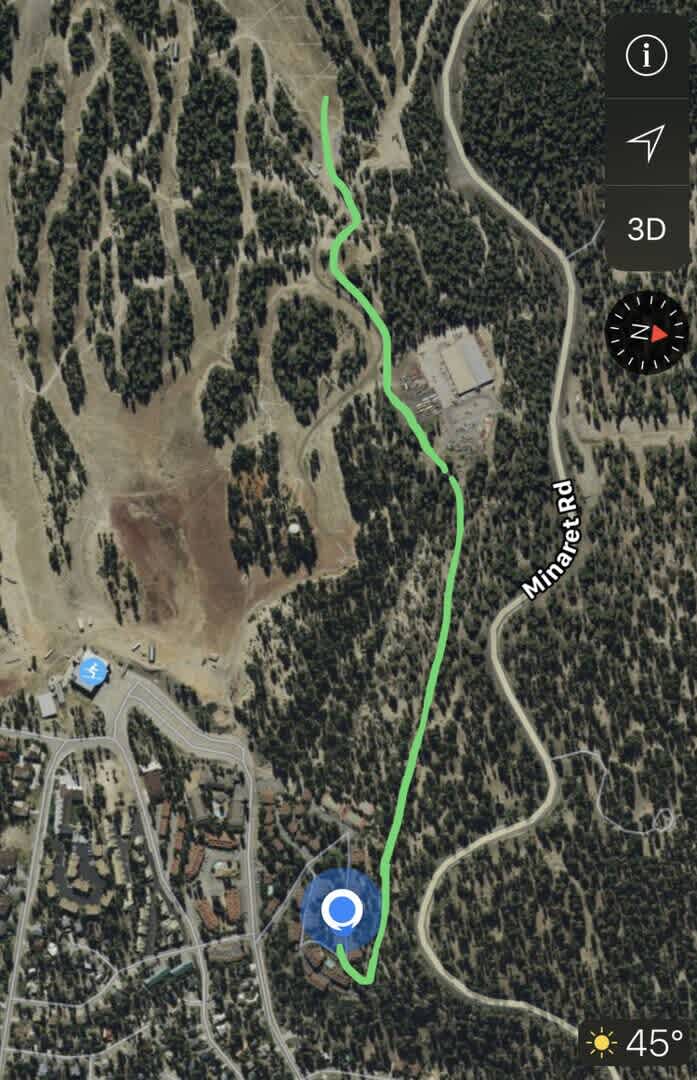 The ski back trail back to the Condo. If you follow the power lines it will drop you off at the end of the road the condo is located on.
