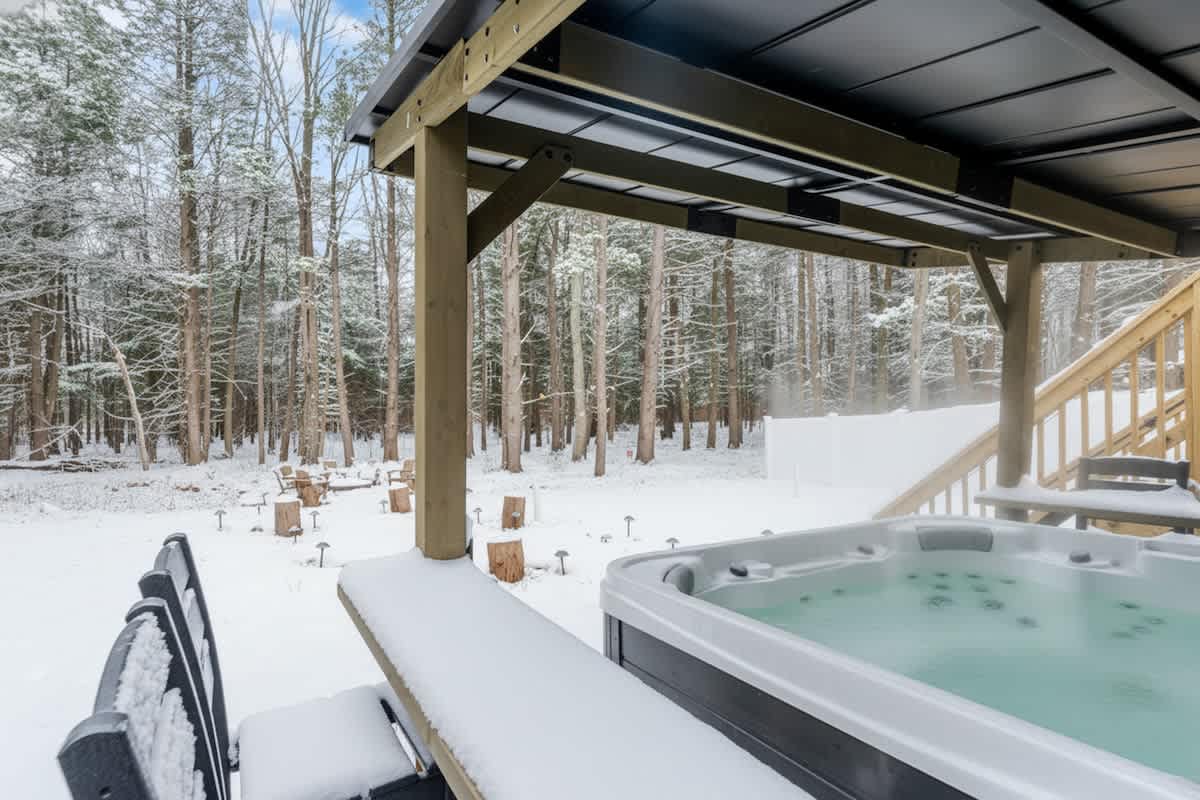 A-Frame Cabin | Hot Tub | Theater & Game Lounge