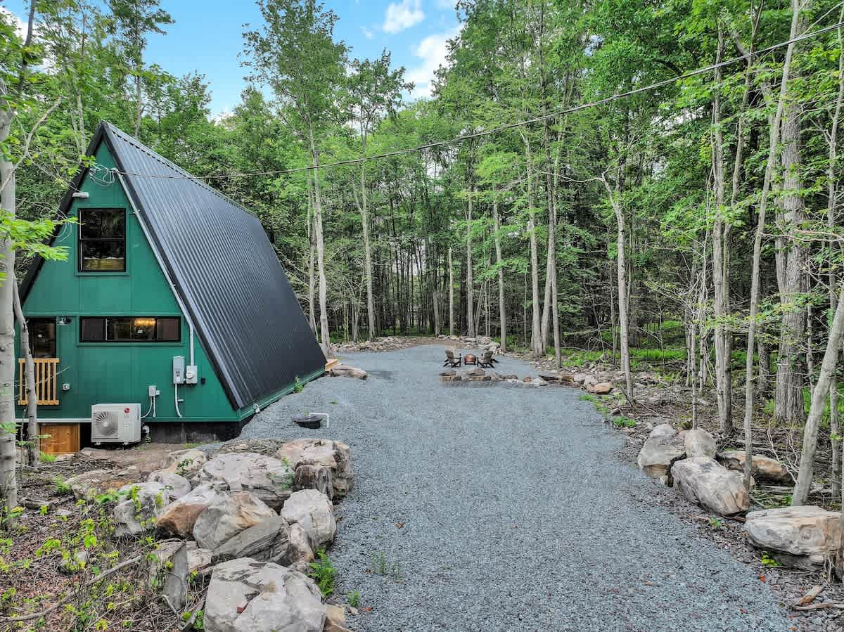 Modern New A-Frame Cabin | Hot Tub | Big Bass Lake