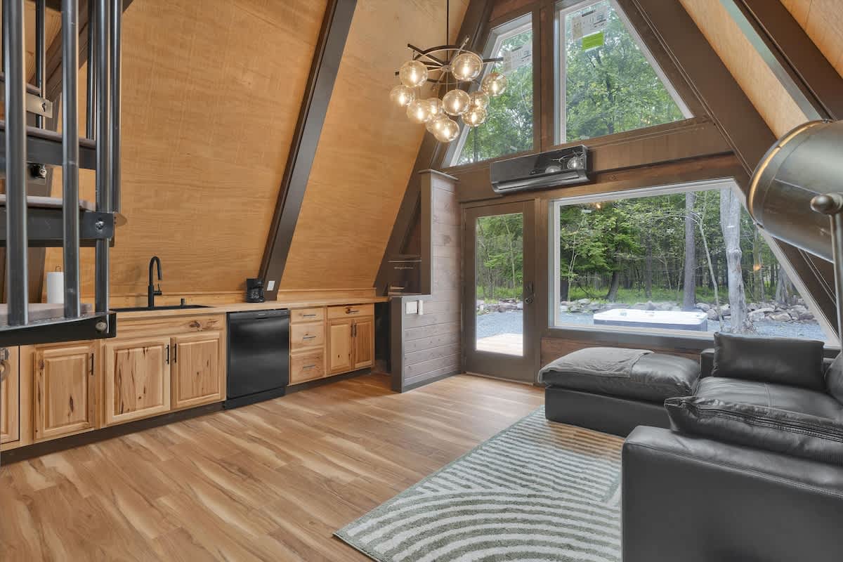 Modern New A-Frame Cabin | Hot Tub | Big Bass Lake