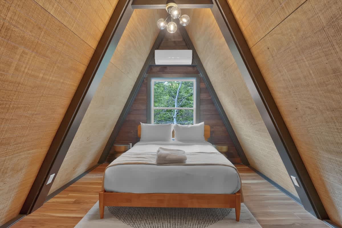 Modern New A-Frame Cabin | Hot Tub | Big Bass Lake