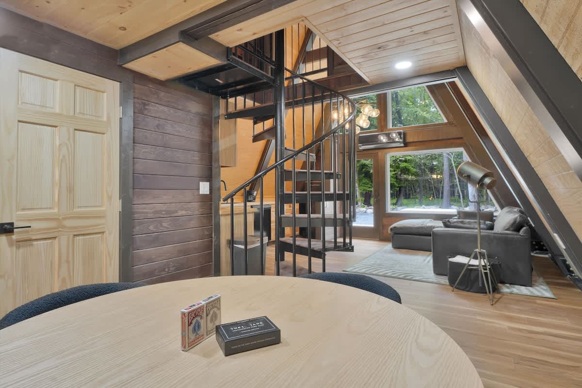 Modern New A-Frame Cabin | Hot Tub | Big Bass Lake