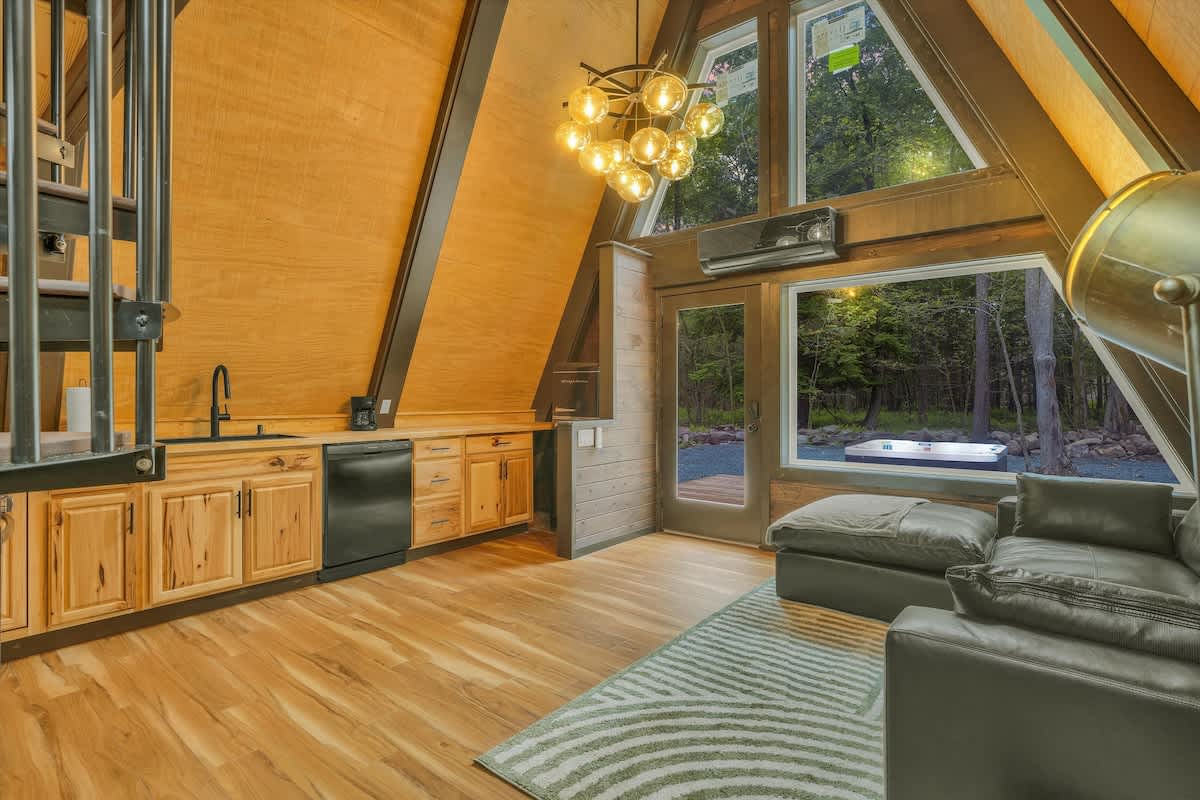 Modern New A-Frame Cabin | Hot Tub | Big Bass Lake