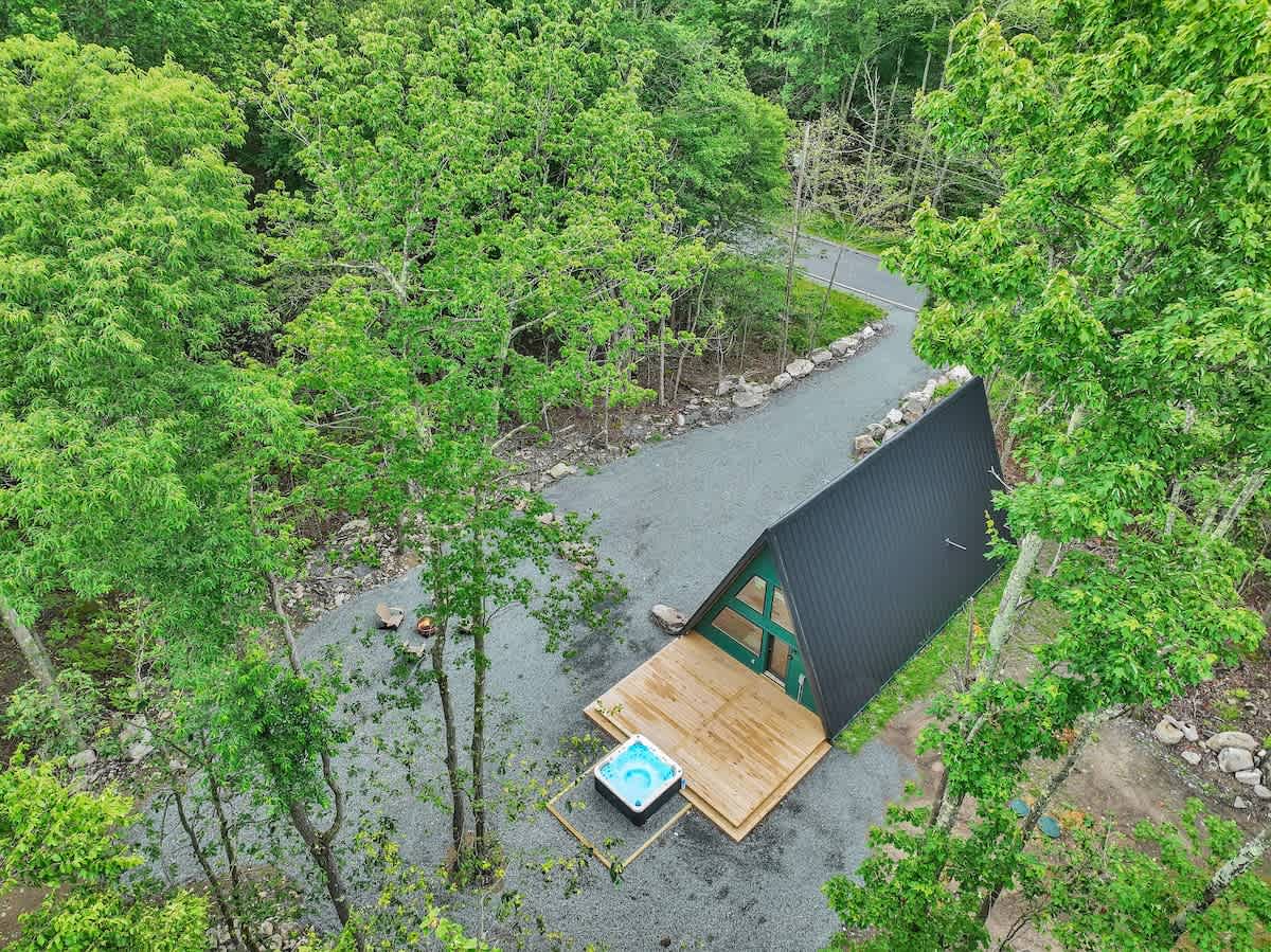 Modern New A-Frame Cabin | Hot Tub | Big Bass Lake