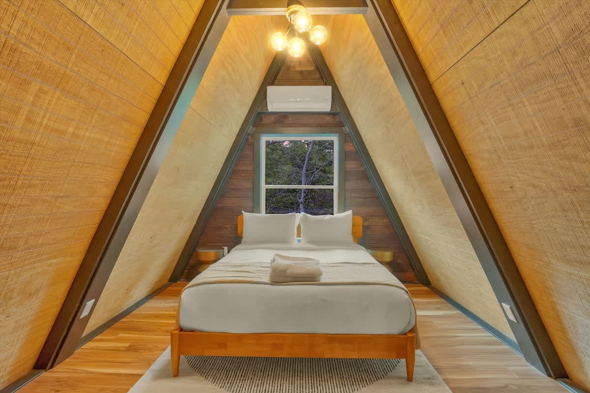 Modern New A-Frame Cabin | Hot Tub | Big Bass Lake