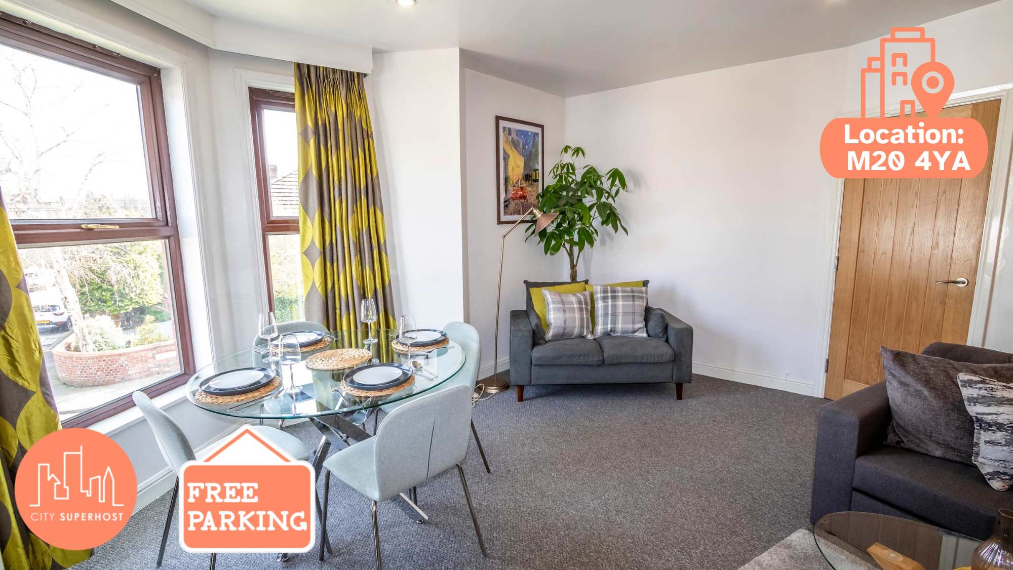 2 Bed Didsbury Flat | Sleeps 6 | Free Parking