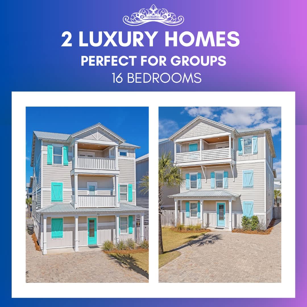2 Luxury Homes Side by Side | 14BR | Beach Access