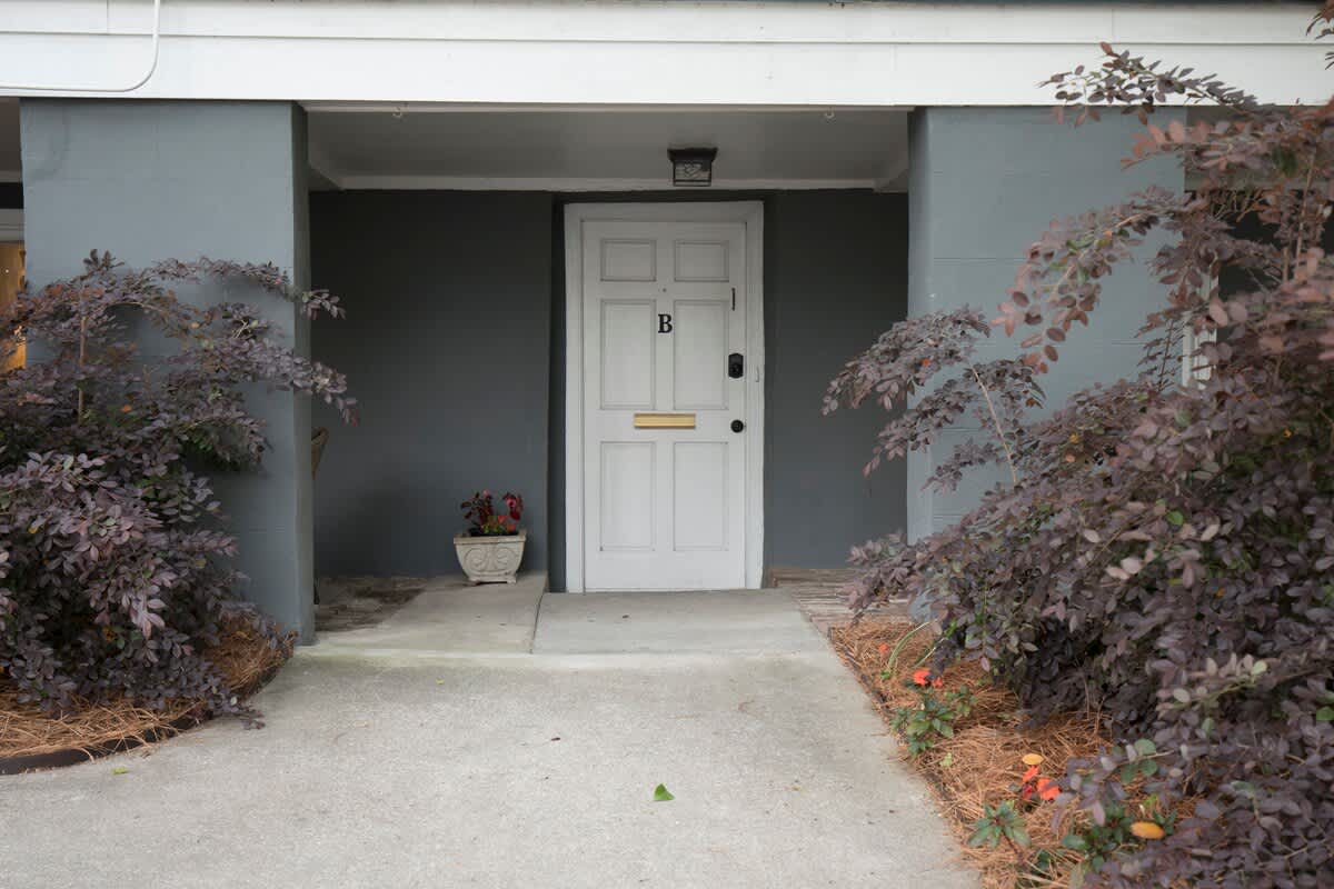 Entry door around back