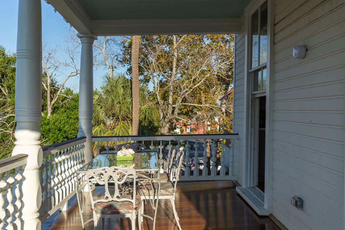 Patio Table with Seating for 4 on Front Porch