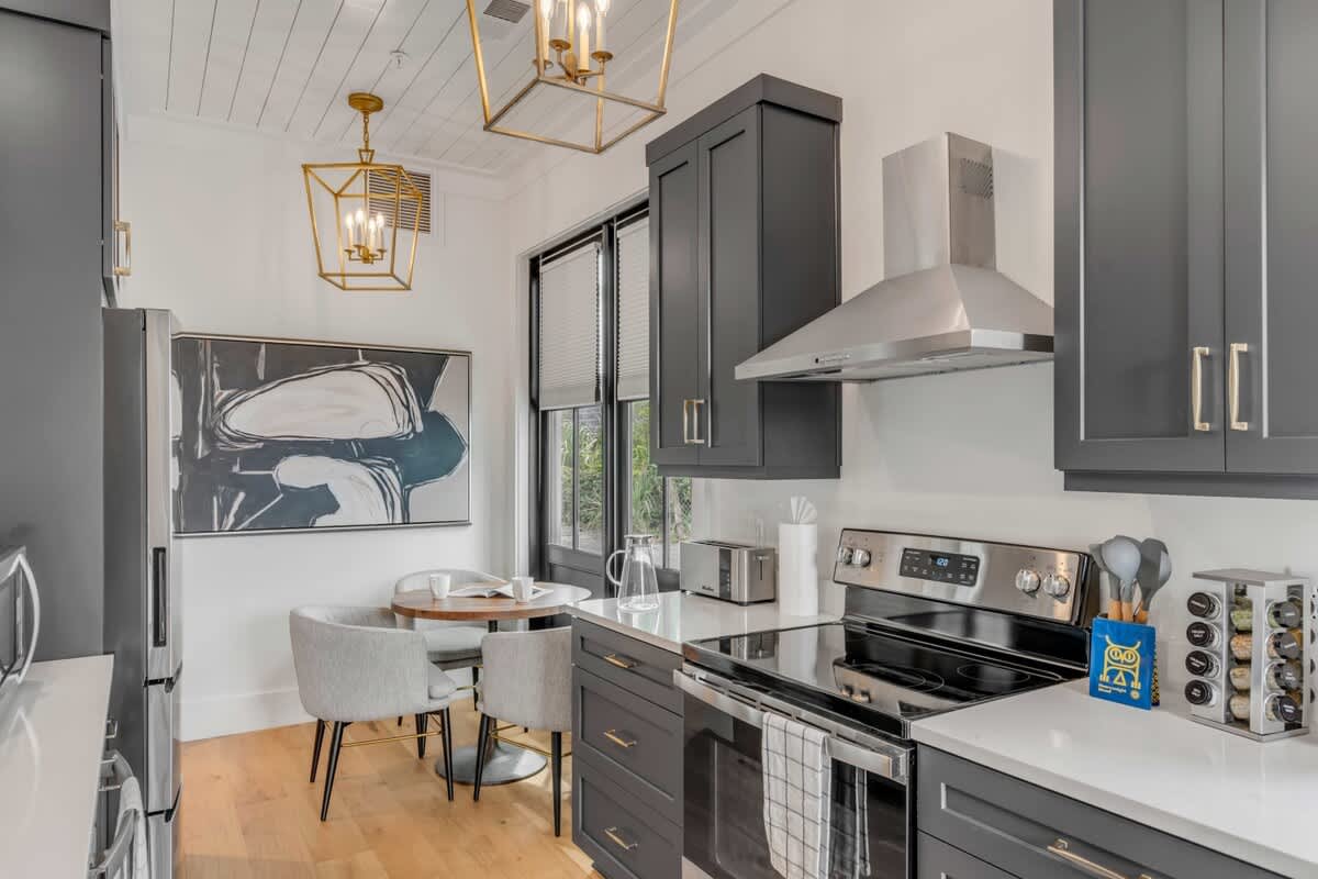 Fully equipped kitchen with everything you need to cook a meal!