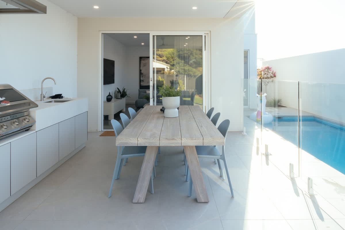 Large outdoor dining area